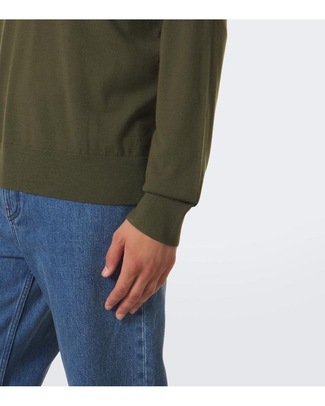Gabriela Hearst Green Palco Wool Sweater for men