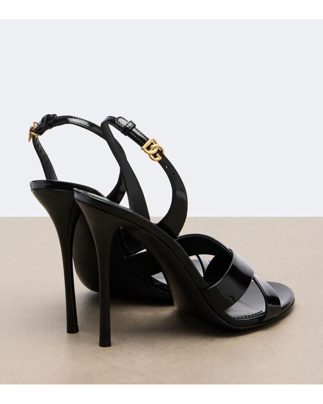 Dolce & Gabbana Black Leather Sandals
