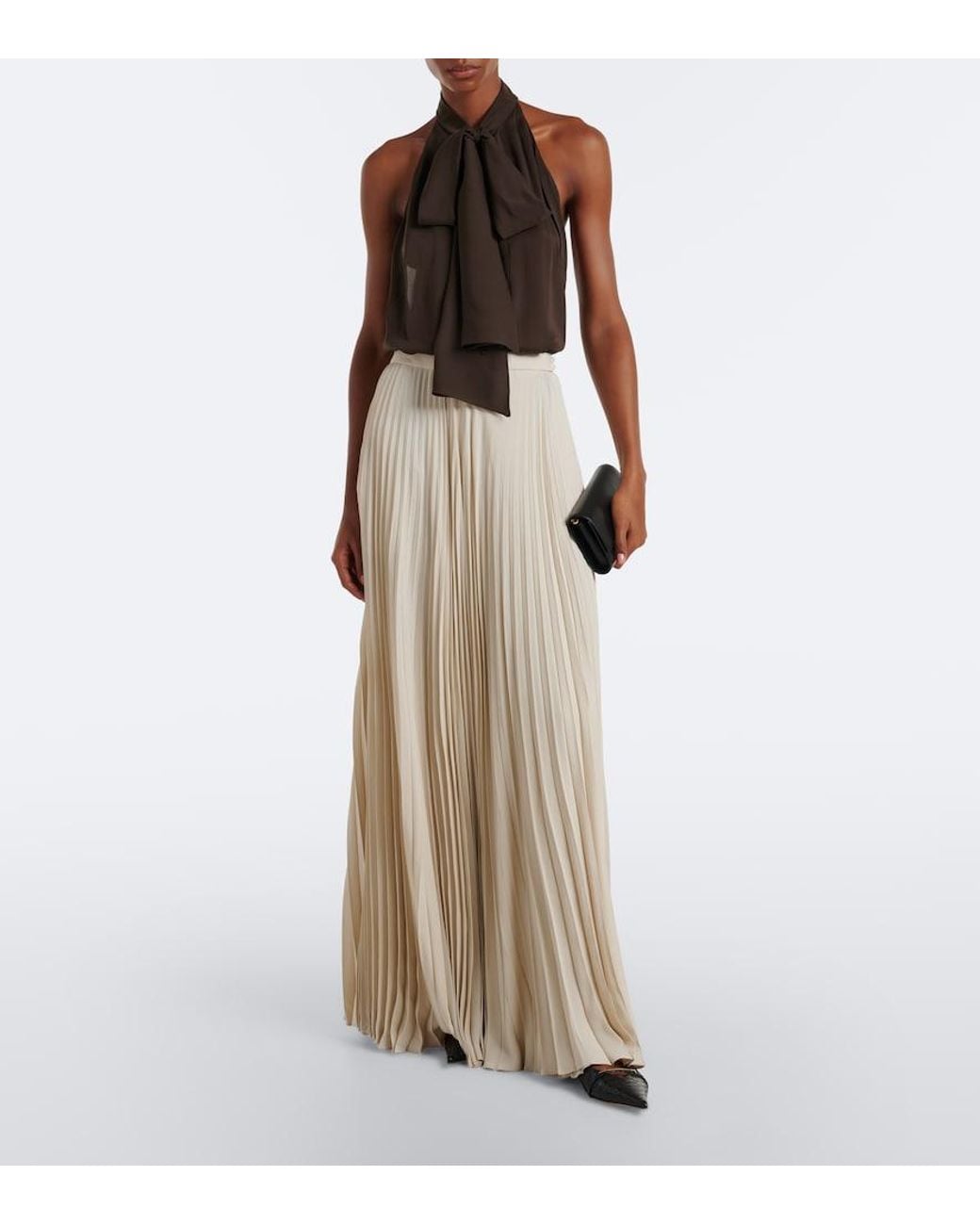 Tom Ford Natural Pleated Maxi Skirt