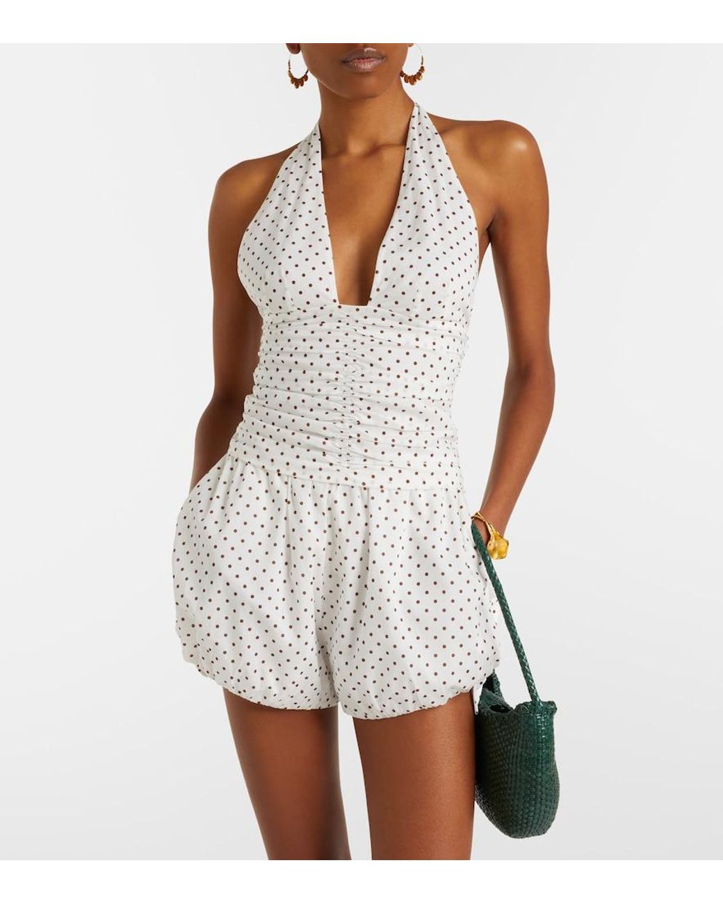 Posse White Rosie Polka-Dot Shorts