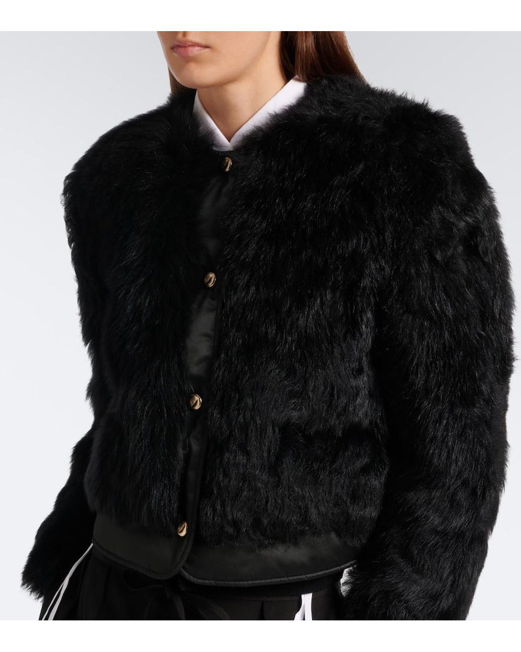 Moncler Black Majestueux Shearling Jacket