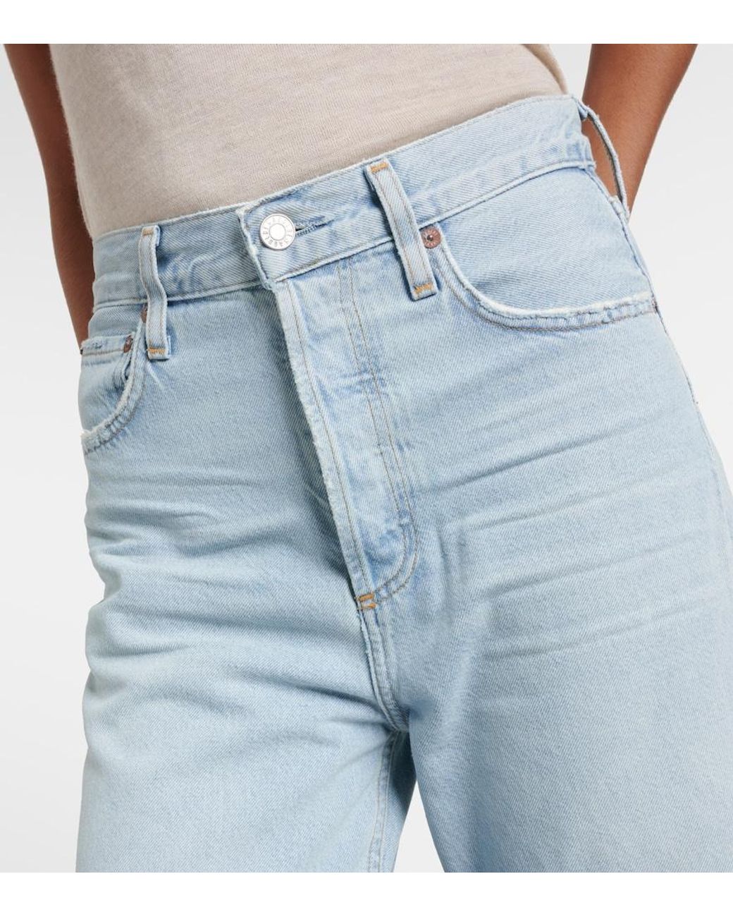 Agolde Blue Ren High-Rise Wide-Leg Jeans