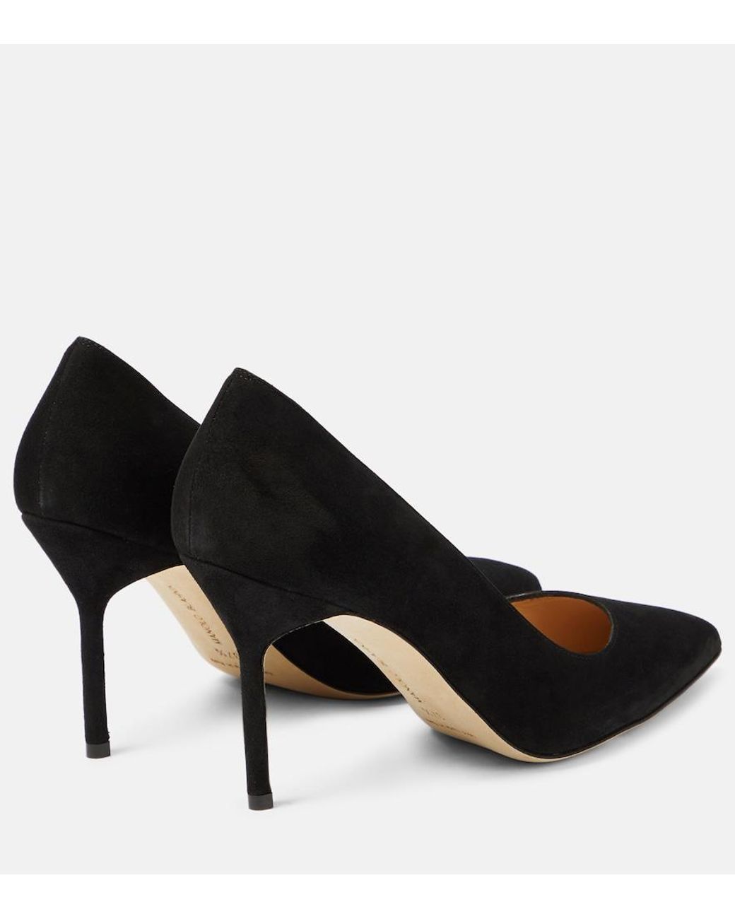 Manolo Blahnik Black Bb 90 Suede Pumps