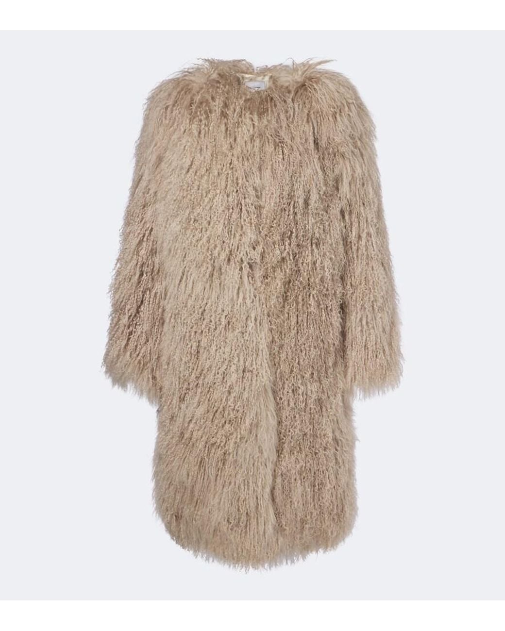 Yves Salomon Natural Shearling Coat