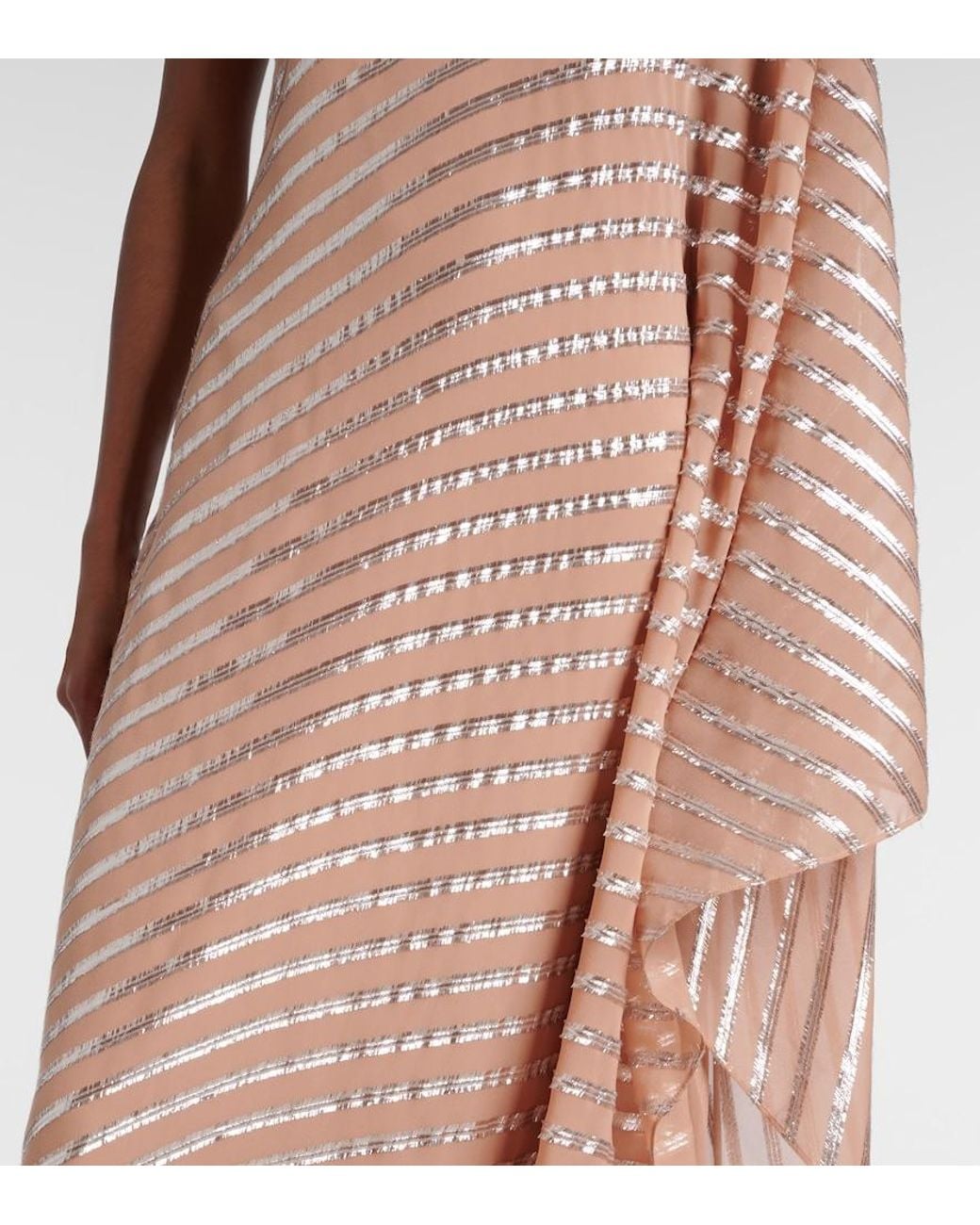 ‎Taller Marmo Pink Petra One-Shoulder Fil Coupe Maxi Dress
