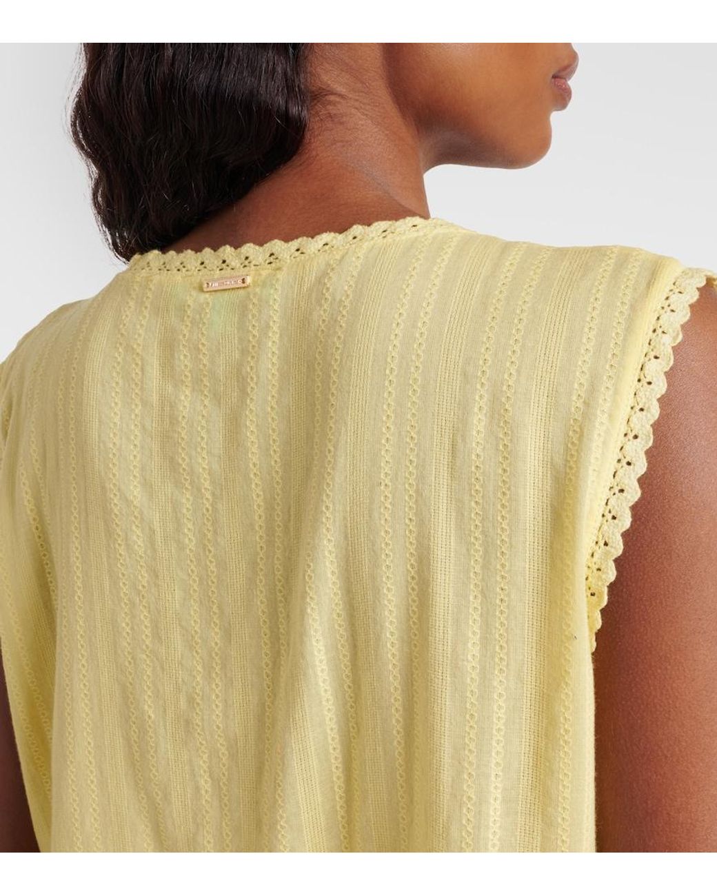 Melissa Odabash Yellow Tessa Cotton Beach Cover-Up
