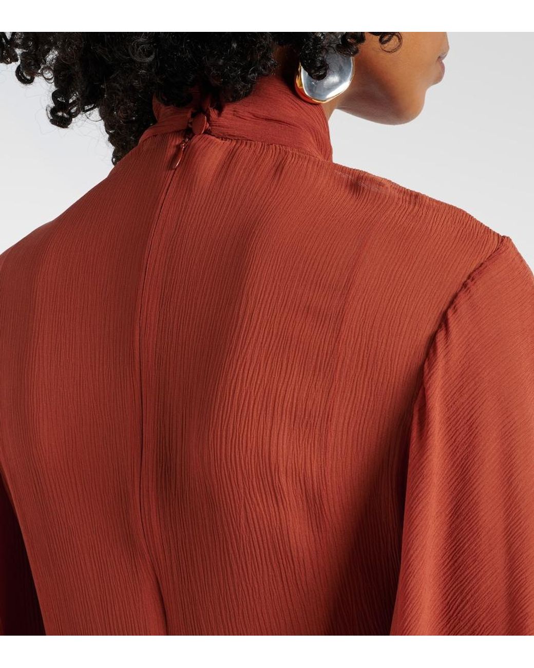 Taller Marmo Red Lanzarote Silk Chiffon Kaftan