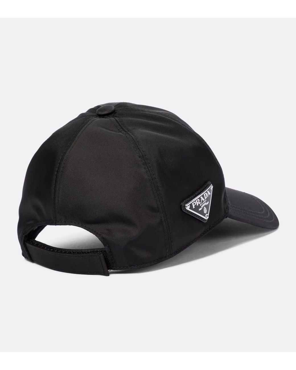 Gorra de nylon Prada de color Black