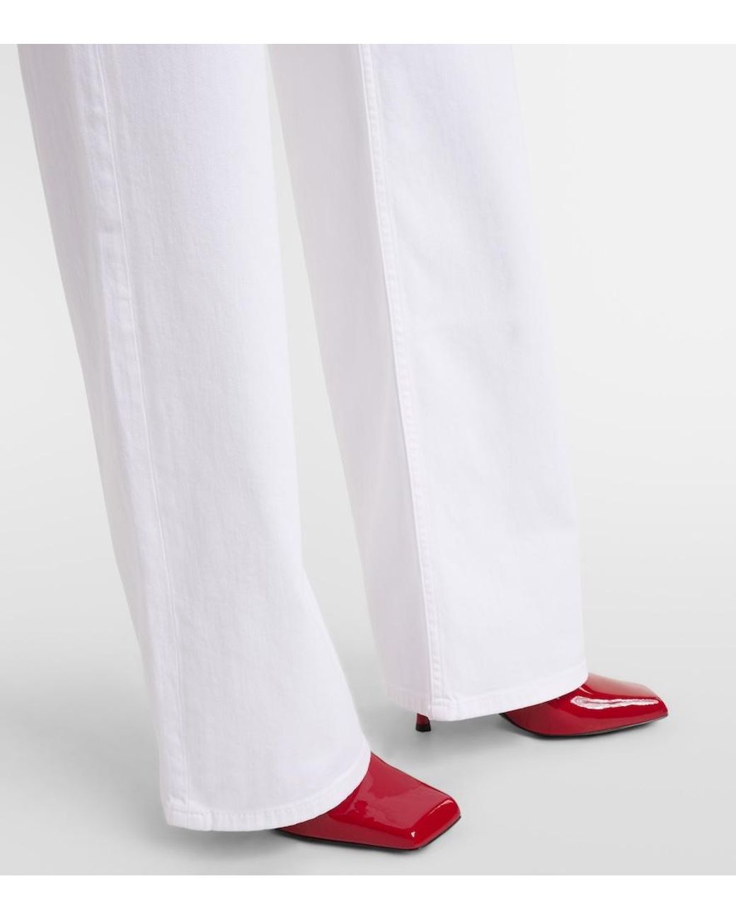 AG Jeans White New Baggy Wide-Leg Jeans