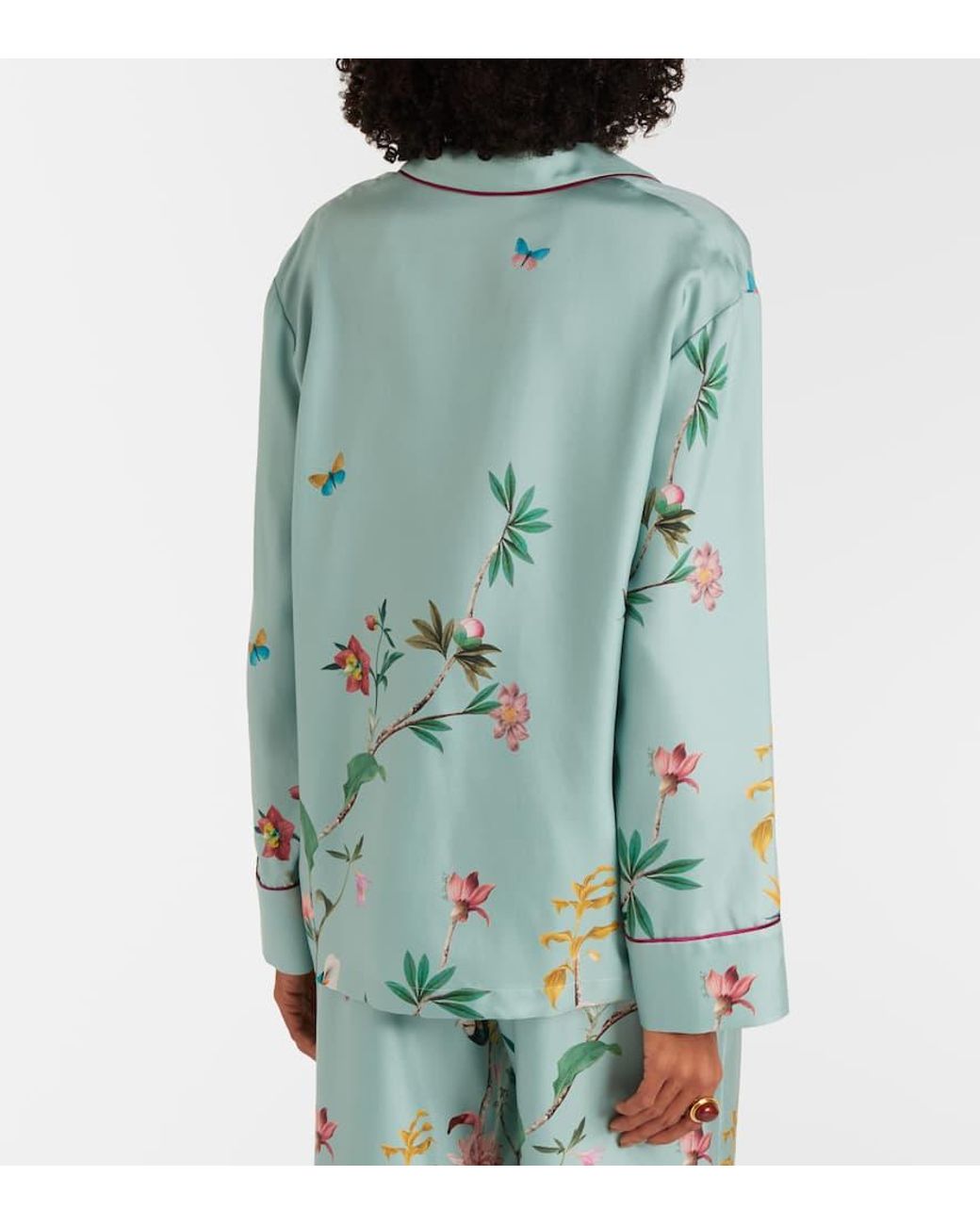 Chemise Imprimee En Soie LaDoubleJ en coloris Blue