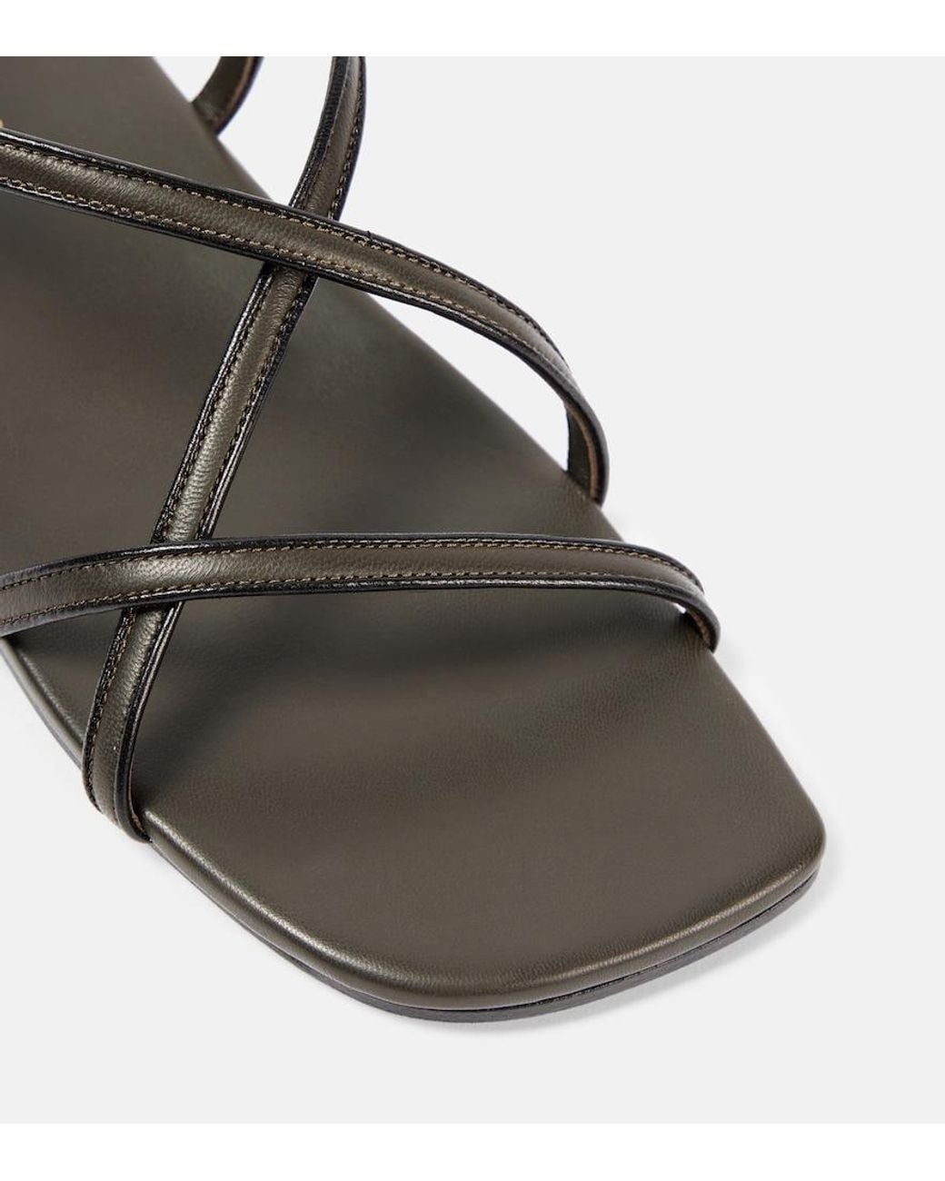 Dries Van Noten Metallic Leather Sandals
