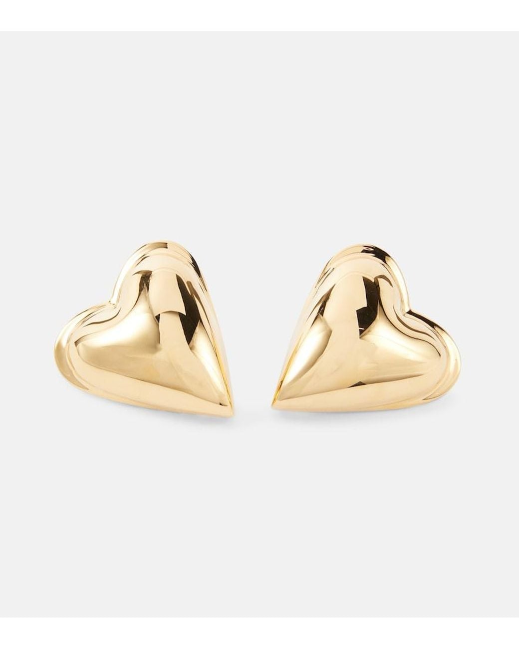 Alaïa Metallic Heart Earrings