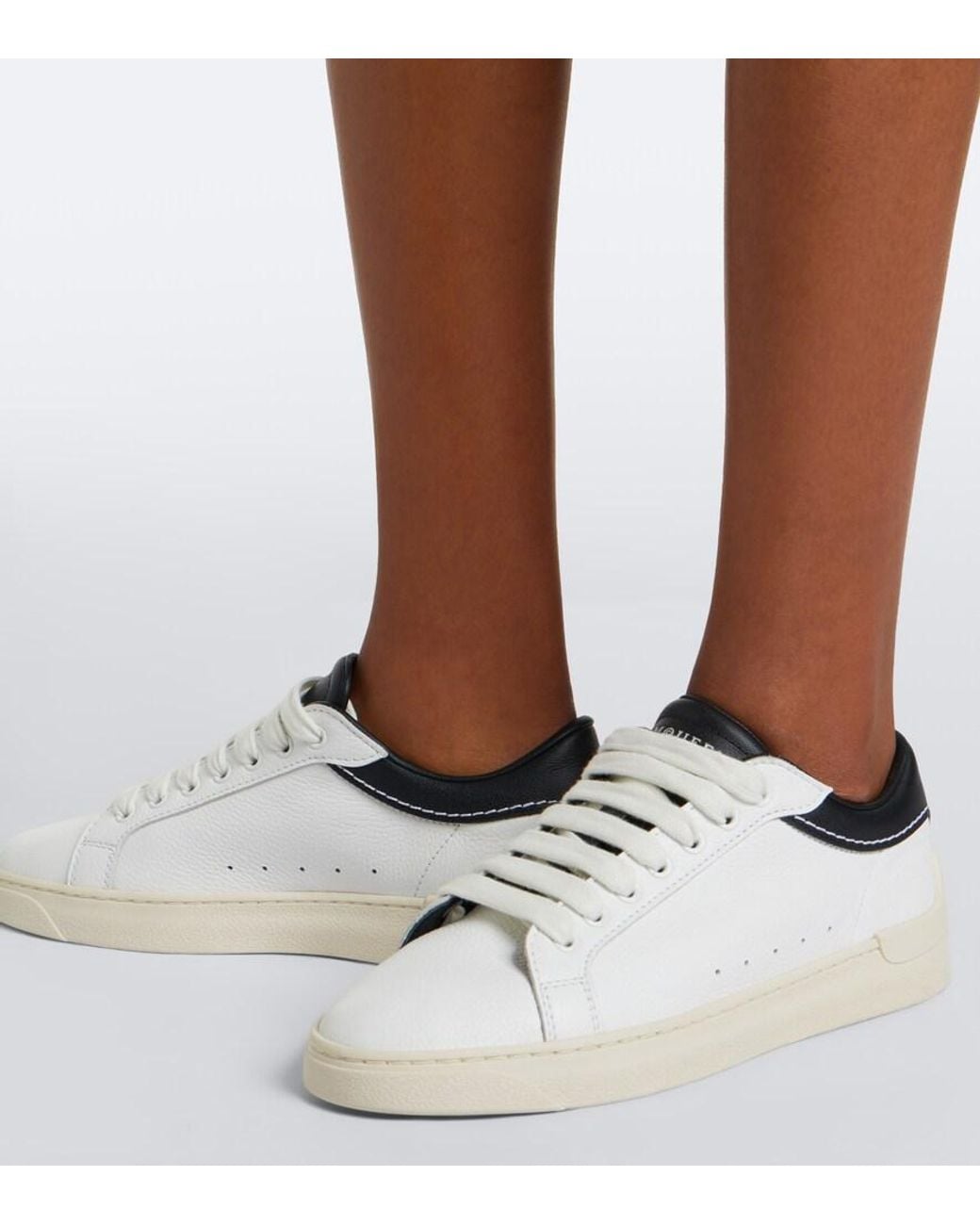 McQueen White Axle Leather Sneakers
