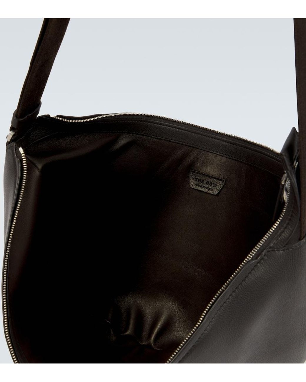The Row Black Leather Crossbody Bag for men