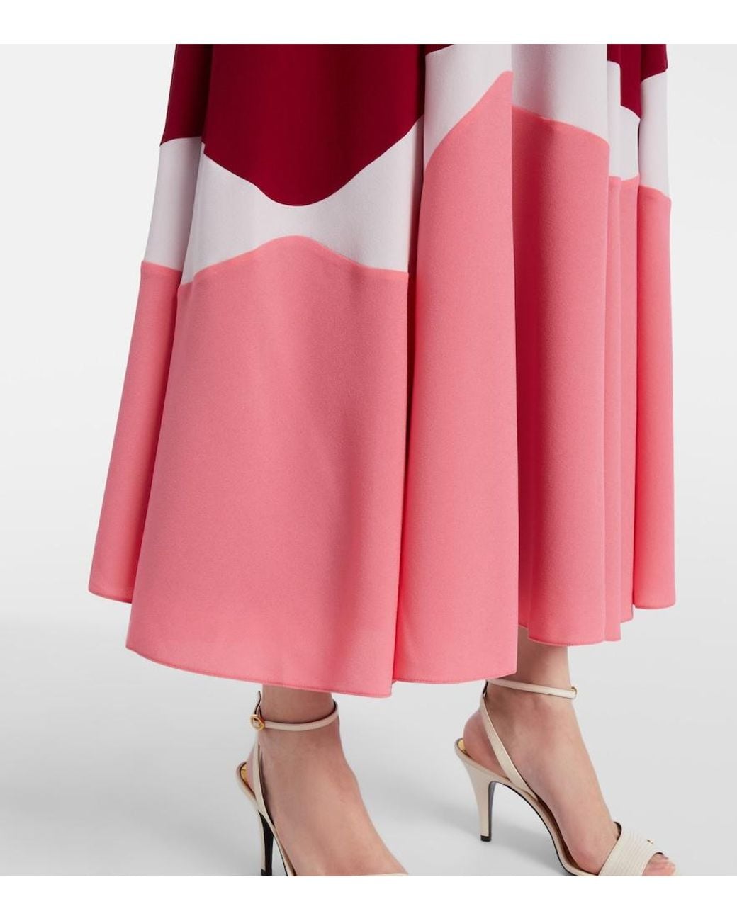 Roksanda Red Gradient Crepe Cocktail Dress