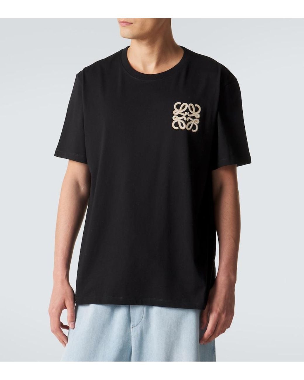 Loewe Black Paula's Ibiza Cotton Jersey T-Shirt for men