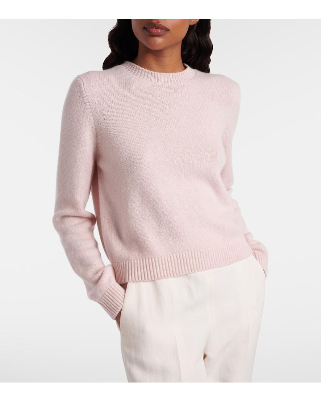 Khaite Pink Leta Cashmere Sweater