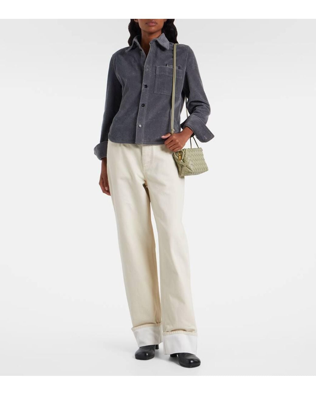 Bottega Veneta Green Loop Mini Leather Camera Bag