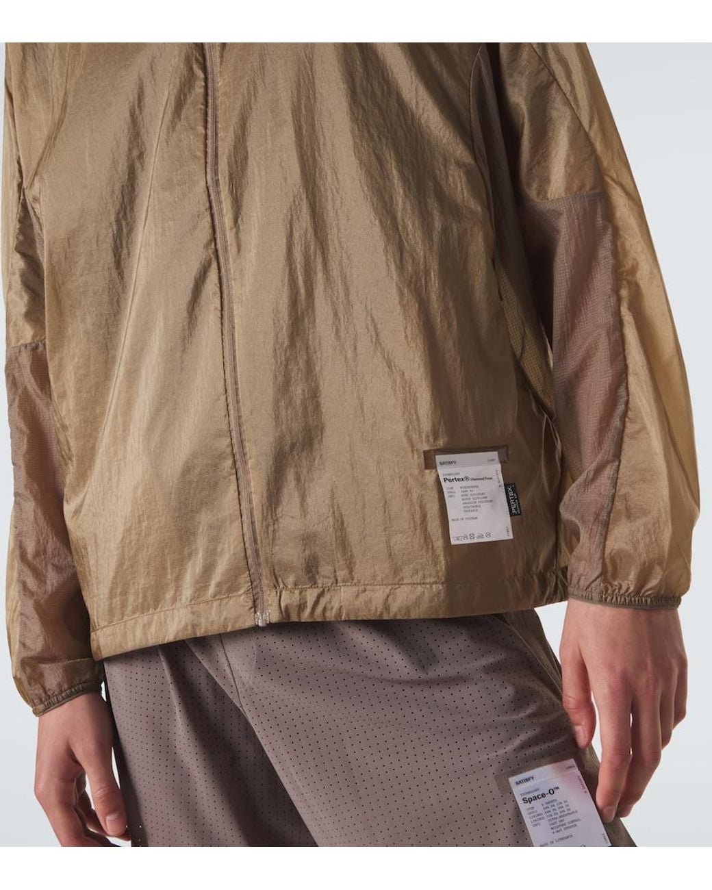 Giacca Con Cappuccio di Satisfy in Brown da Uomo