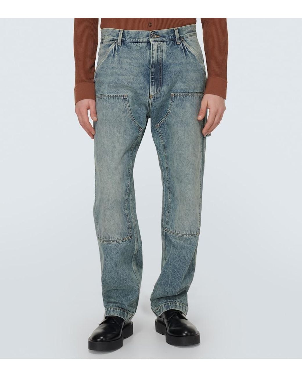 Dolce & Gabbana Blue Carpenter Straight Jeans for men