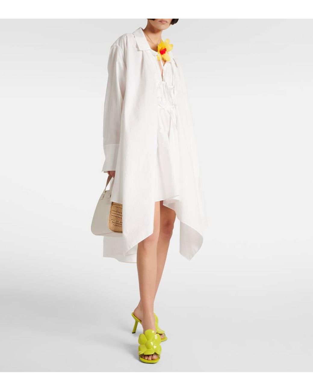 24SS new/LOEWE 花びらフラワーPVCミュール Mule Lime Loewe Petal Flower Pvc Mules in Yellow | Lyst