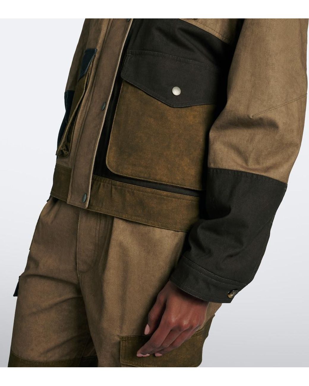 Isabel Marant Brown Risla Patchwork Cotton Jacket