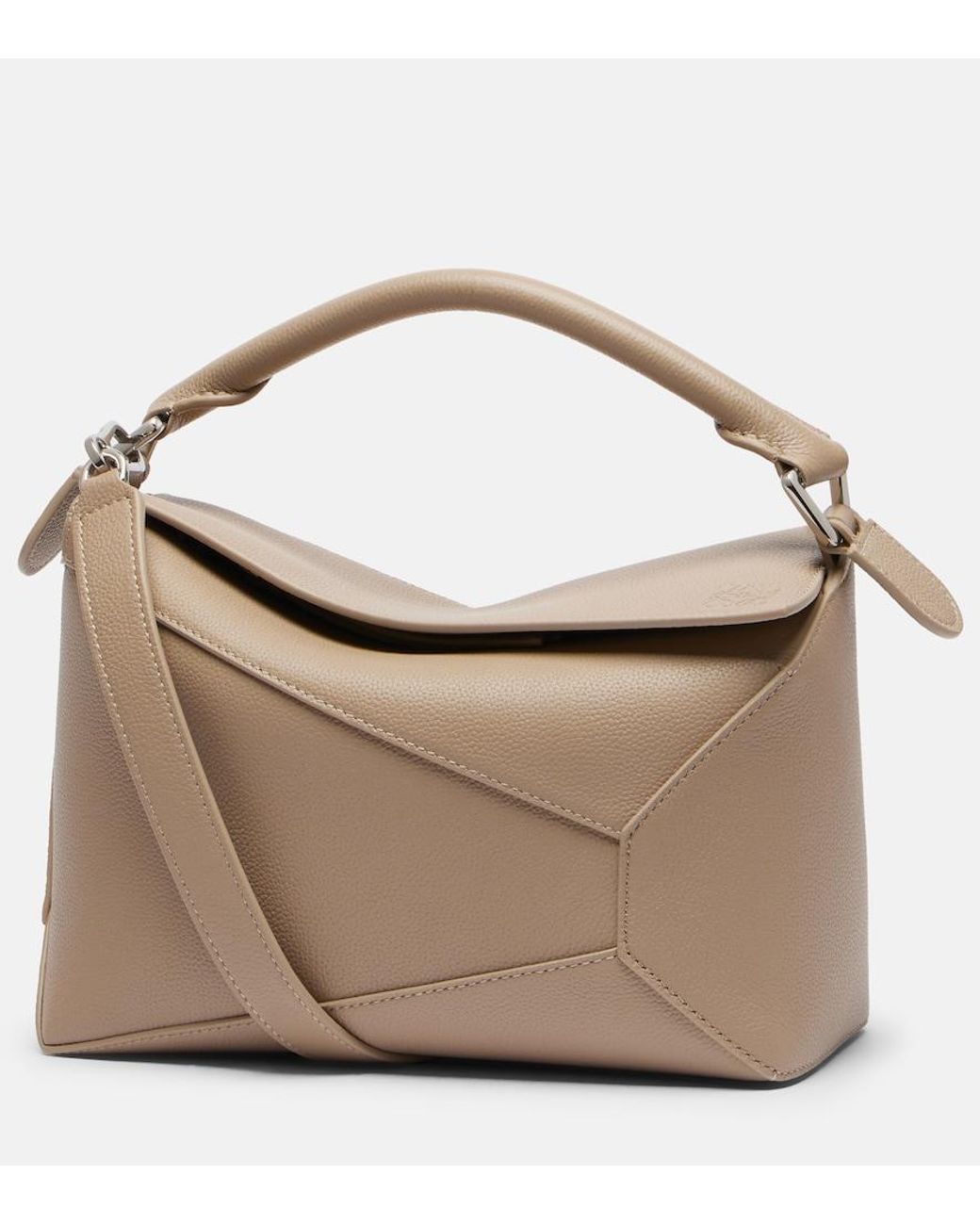 Loewe Natural Puzzle Edge Small Leather Top-Handle Bag