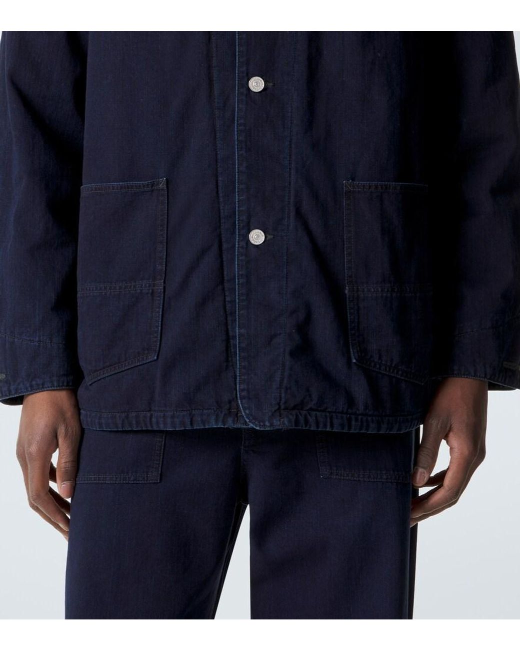Visvim Blue Osiris Down Denim Jacket for men