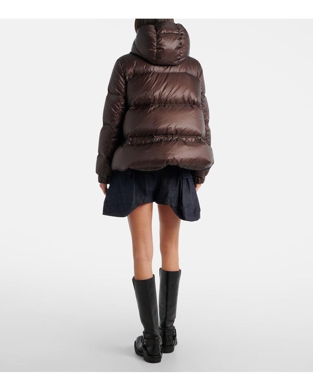 Sacai Brown Technical Down Jacket