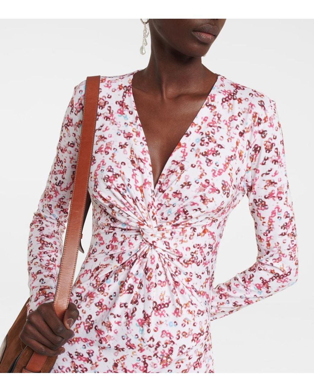 Isabel Marant Pink Jadiya Printed Jersey Midi Dress