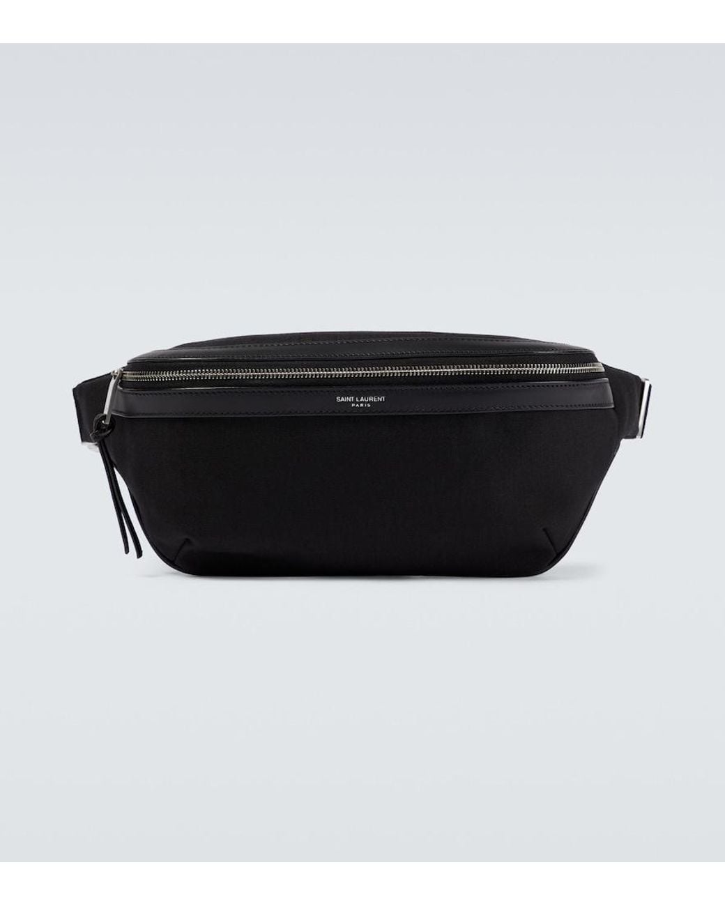 Saint Laurent Black Leather Belt Bag for men