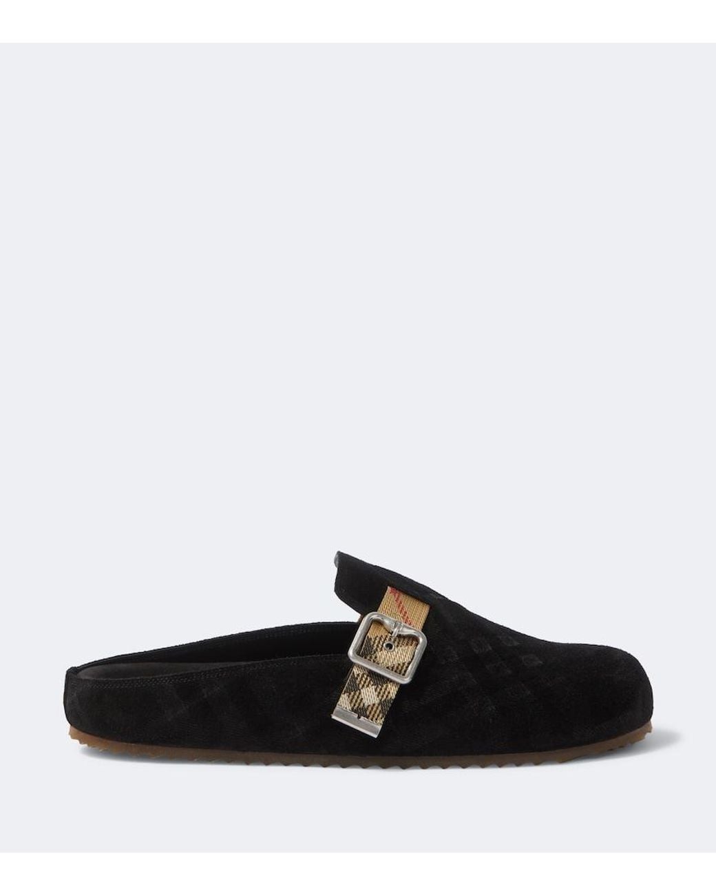 Burberry Black Urchin Suede Clogs for men