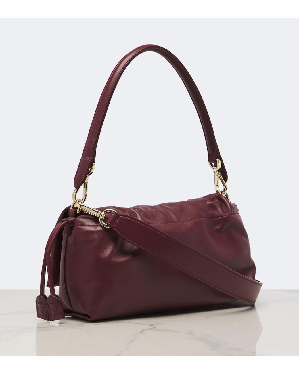Fendi Purple Baguette Medium Leather Shoulder Bag