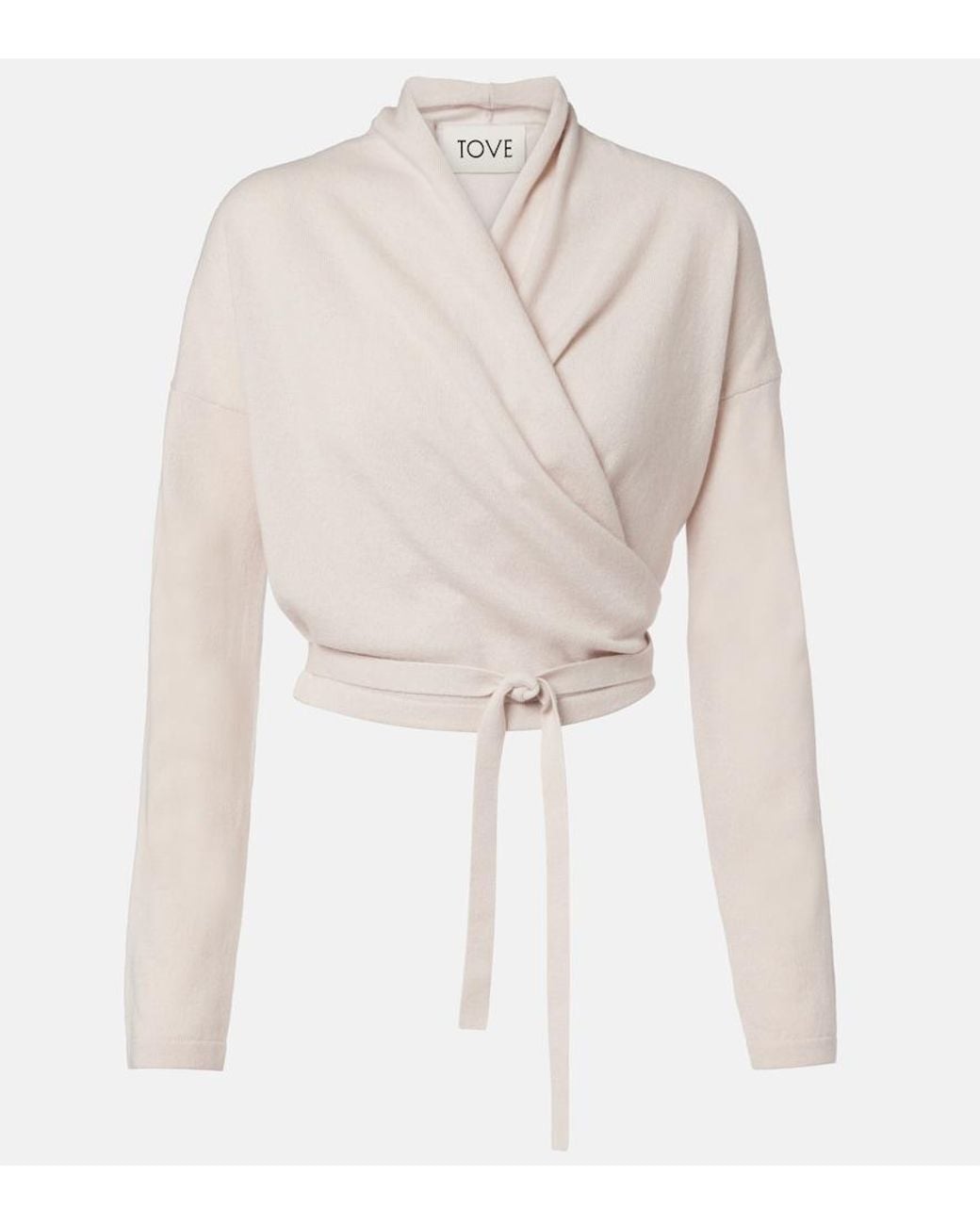 TOVE White Kay Cashmere Cardigan