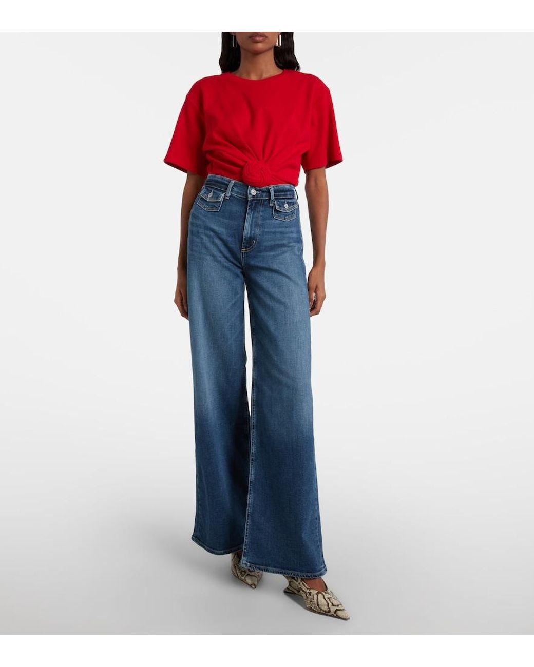 Citizens of Humanity Blue Issy High-Rise Wide-Leg Jeans