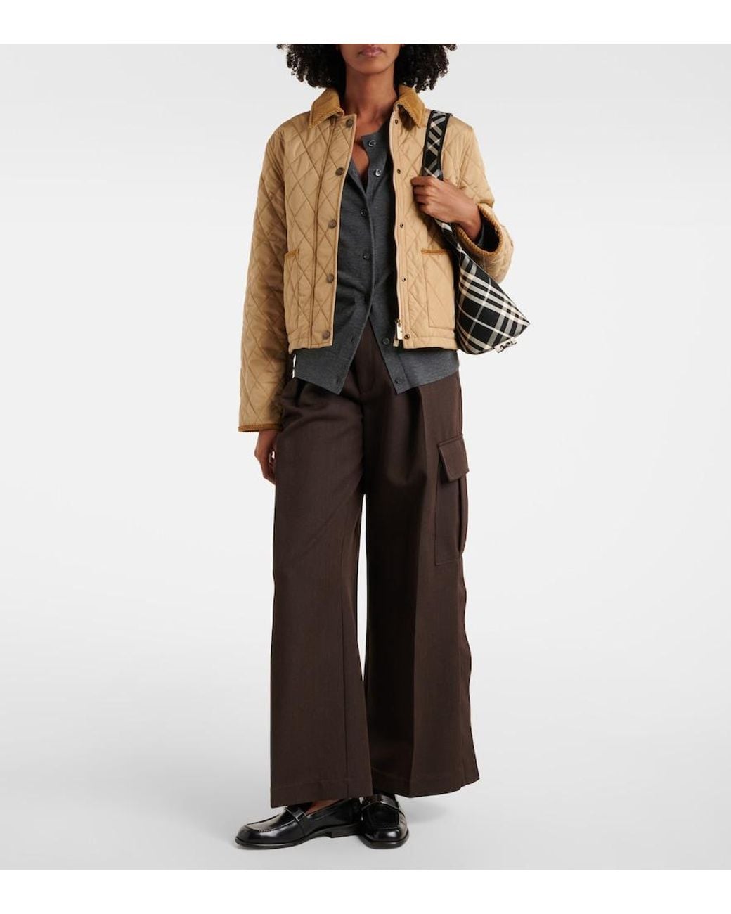 Burberry Natural Oldham Quilted Jacket