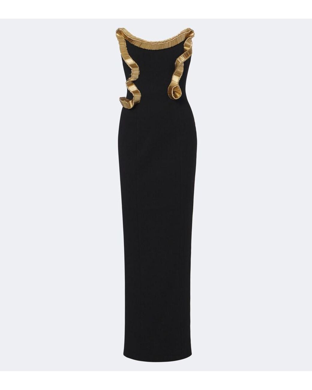 Rachel Gilbert Black Malik Embellished Gown