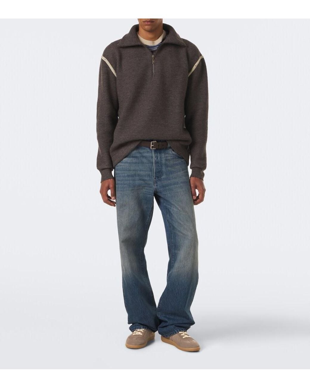 Maison Margiela Brown Replica Suede Sneakers for men