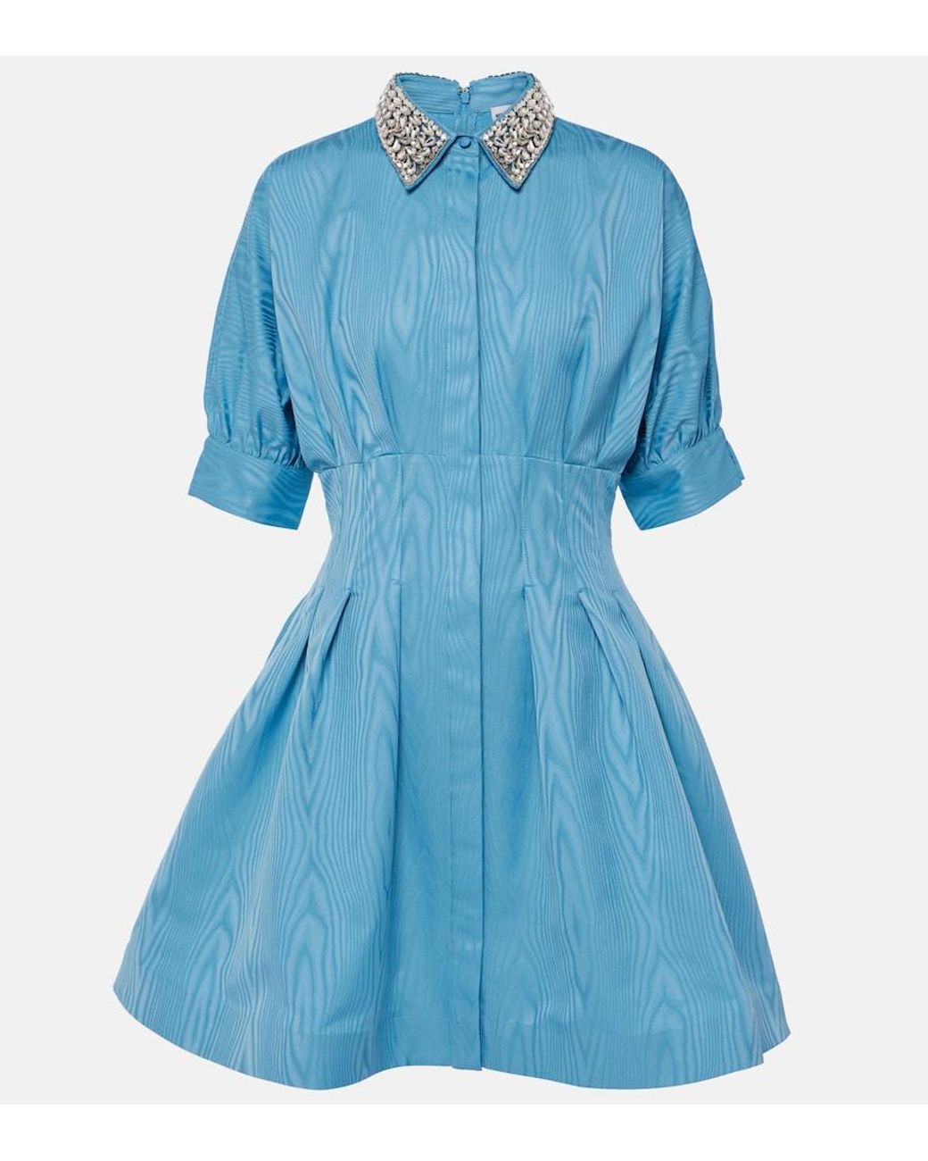 Rebecca Vallance Blue Cielo Embellished Corset Dress