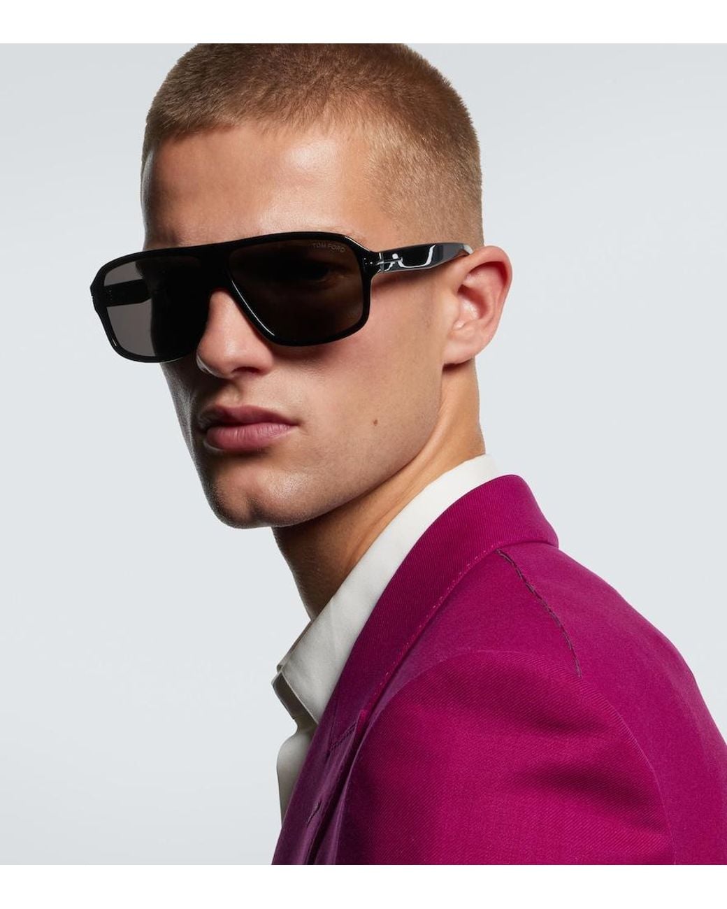 Tom Ford Gray William Aviator Sunglasses for men