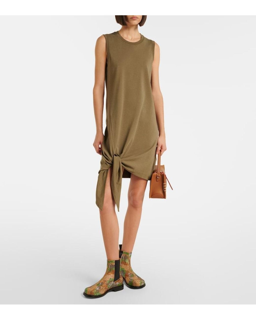 J.W. Anderson Green Camouflage Embellished Suede Chelsea Boots