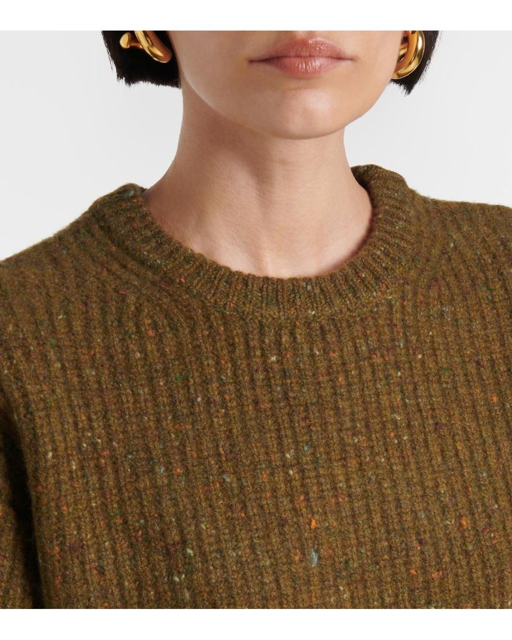 Co. Green Wool And Cashmere-Blend Sweater