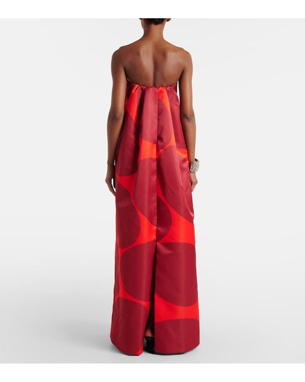 Dries Van Noten Red Polka-Dot Gown