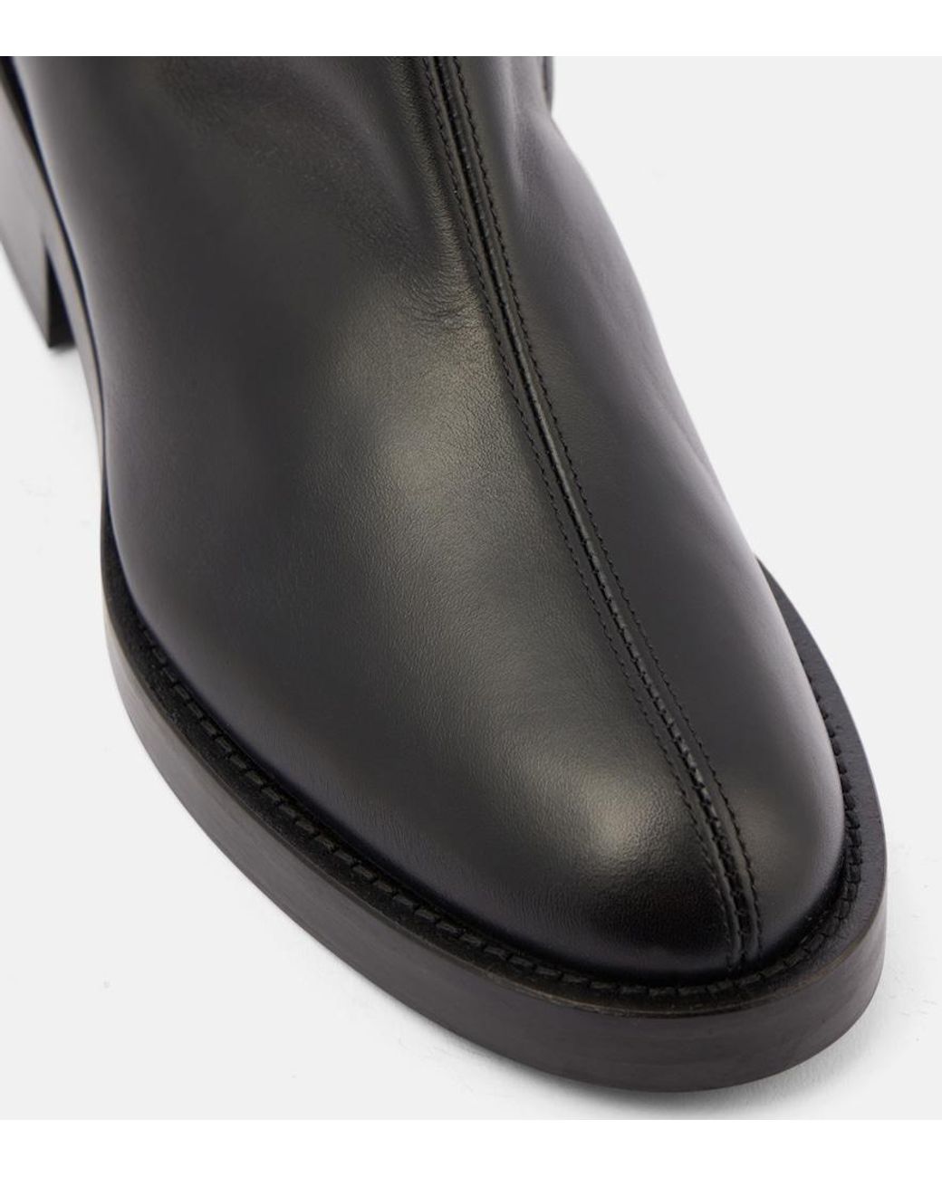 Co. Black Leather Ankle Boots