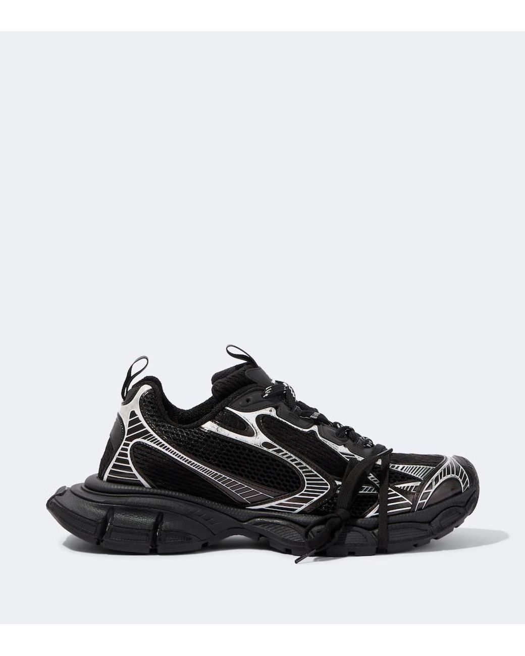 Balenciaga Black '3Xl' Low Top Sneakers With Logo Detail for men