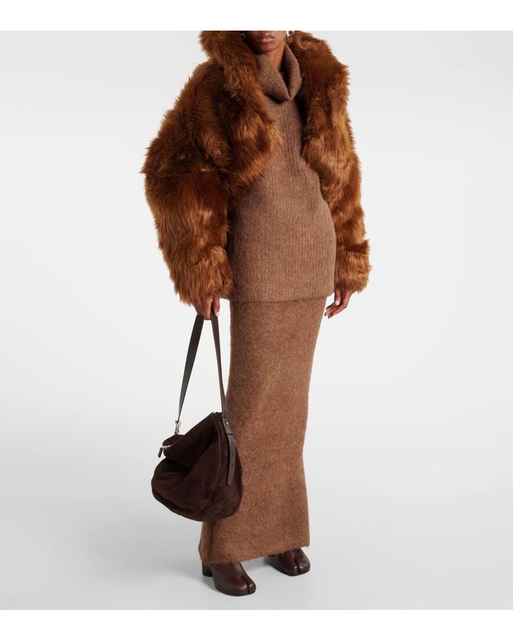 Entire studios Vicinity Cropped Faux Fur Jacket in Brown | Lyst UK Entire studios Vicinity Cropped Faux Fur Jacket in Brown | Lyst UK