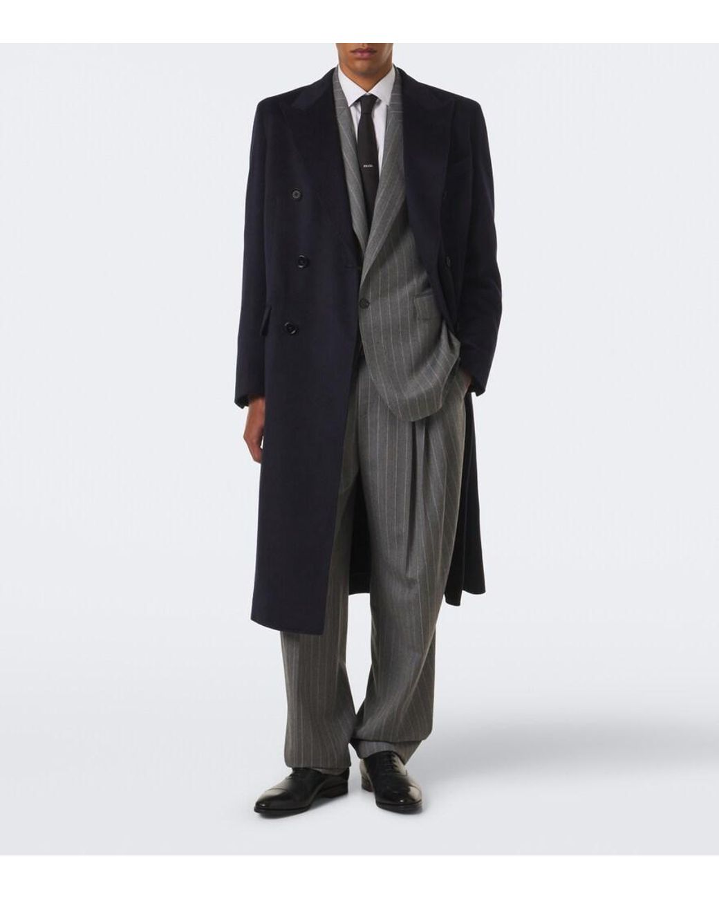 Dolce & Gabbana Gray Pinstripe Virgin Wool Suit Pants for men