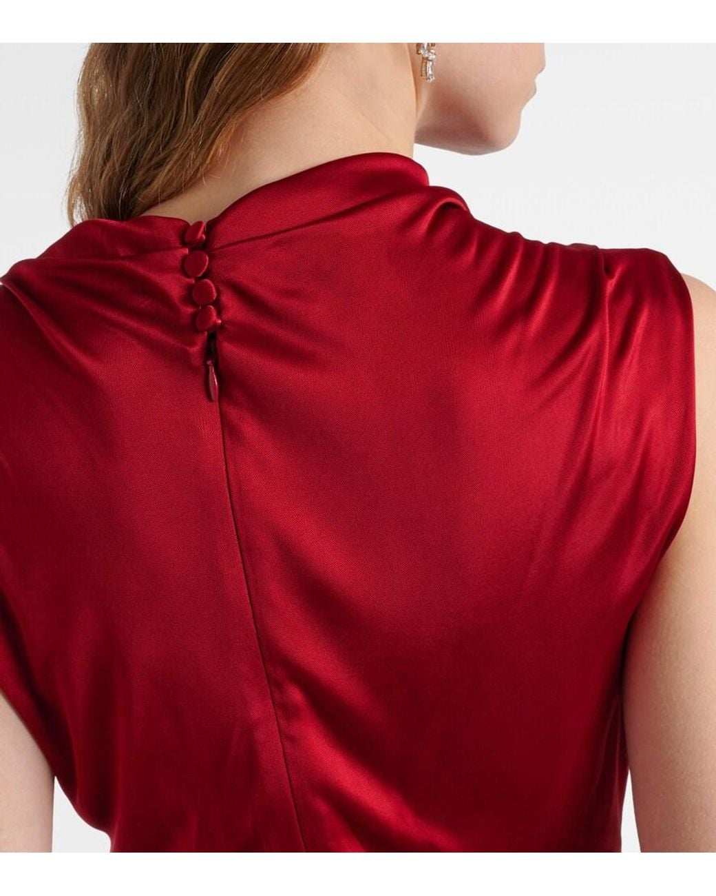Magda Butrym Red Draped Minidress