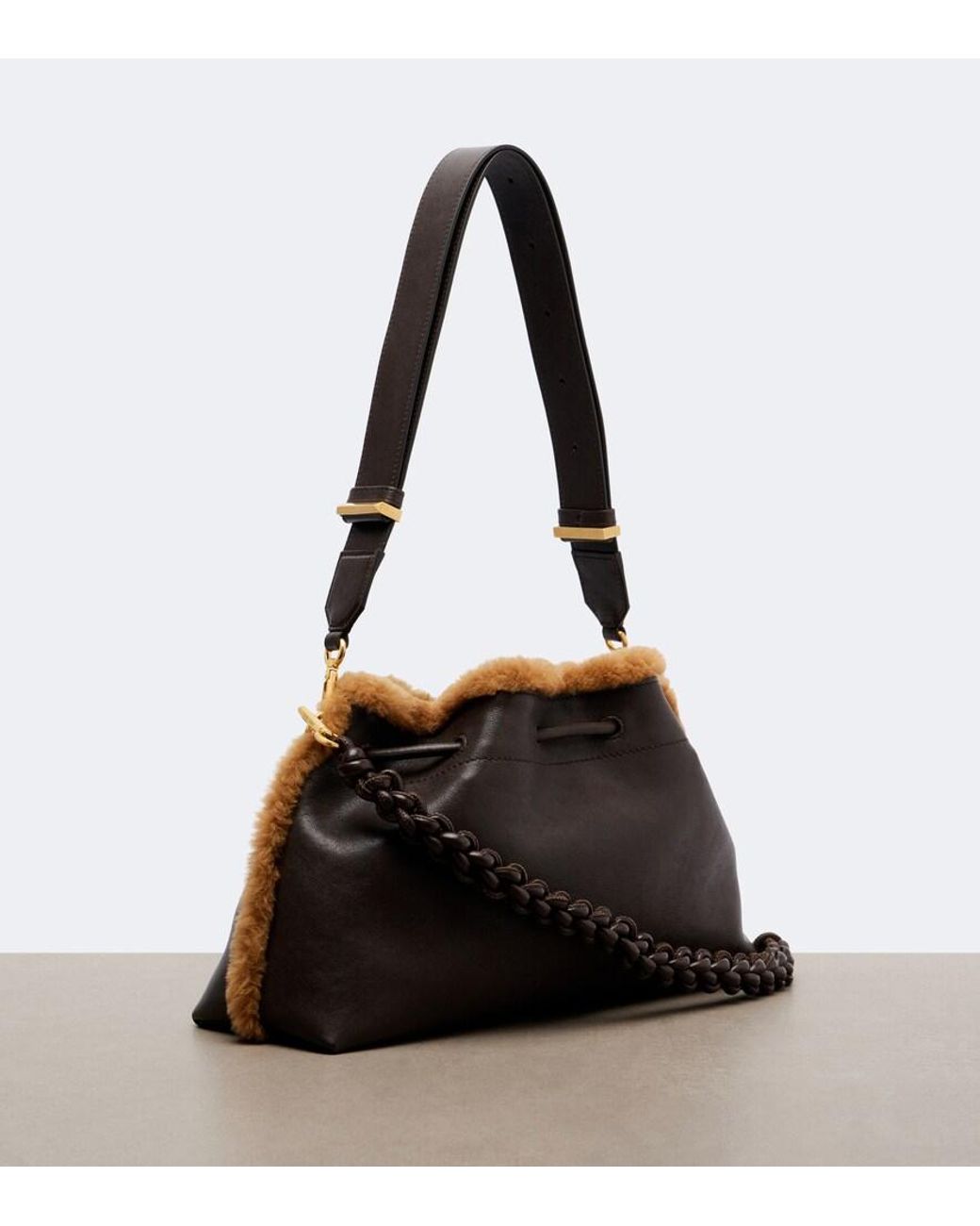 Jimmy Choo Black Cinch Medium Leather Shoulder Bag