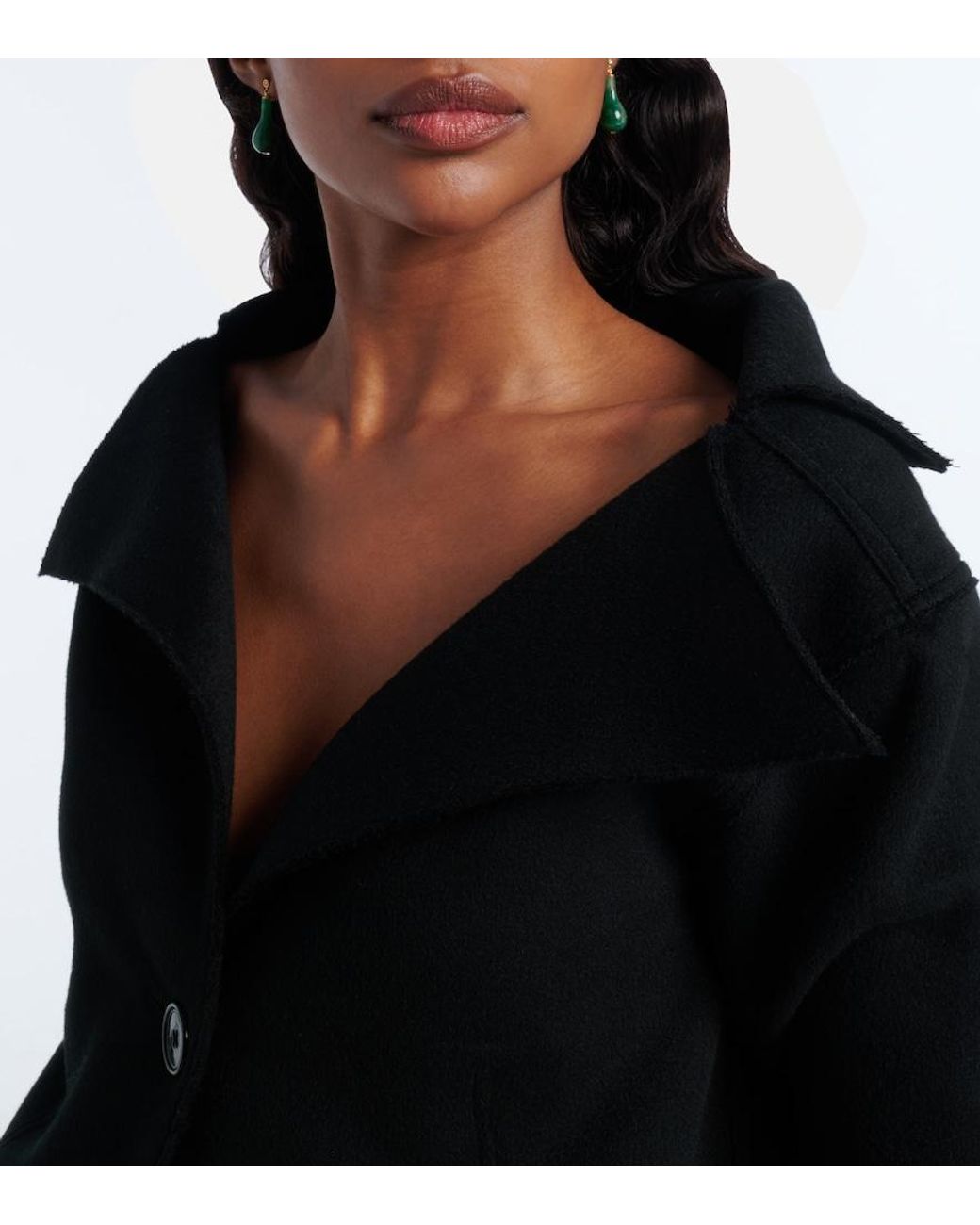 Totême  Green Embellished-Plated Drop Earrings